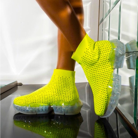 Shoes - Lemon Sock Sneaker